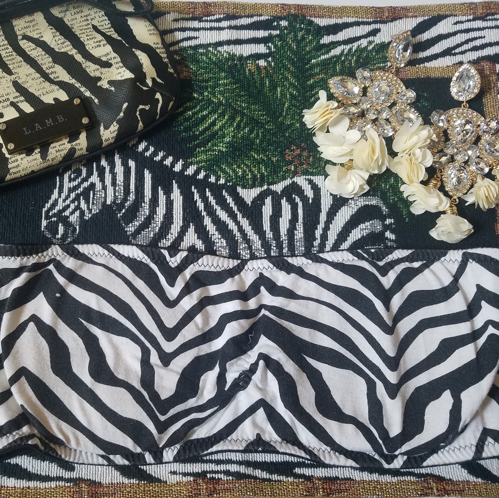 Vintage Rue21 Zebra Tube Top - Picture 4 of 13